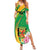 Personalized Congo Republic Day Family Matching Summer Maxi Dress and Hawaiian Shirt Coat Of Arms With Tropical Flower - Wonder Print Shop