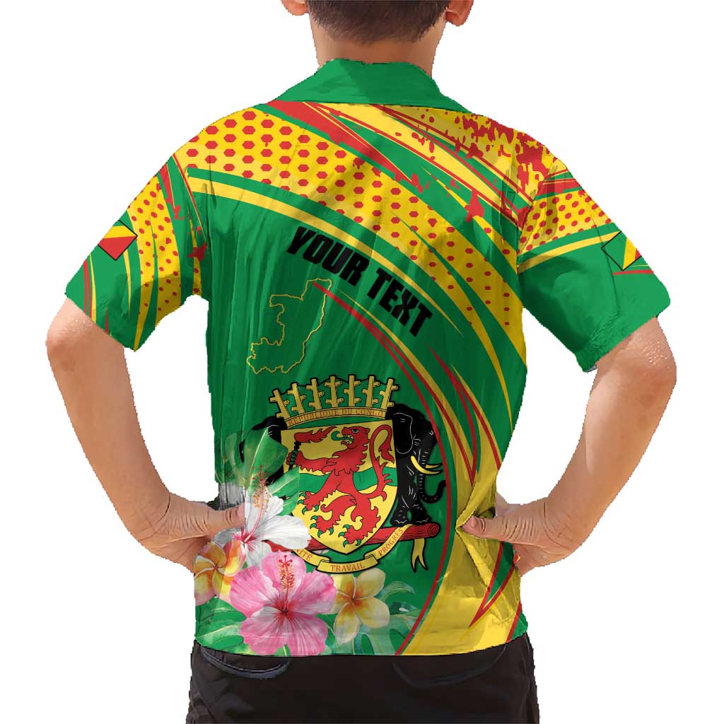 Personalized Congo Republic Day Hawaiian Shirt Coat Of Arms With Tropical Flower - Wonder Print Shop