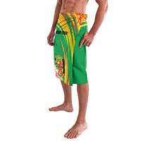 Personalized Congo Republic Day Lavalava Coat Of Arms With Tropical Flower - Wonder Print Shop