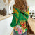 Personalized Congo Republic Day Women Casual Shirt Coat Of Arms With Tropical Flower - Wonder Print Shop
