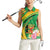 Personalized Congo Republic Day Women Sleeveless Polo Shirt Coat Of Arms With Tropical Flower - Wonder Print Shop