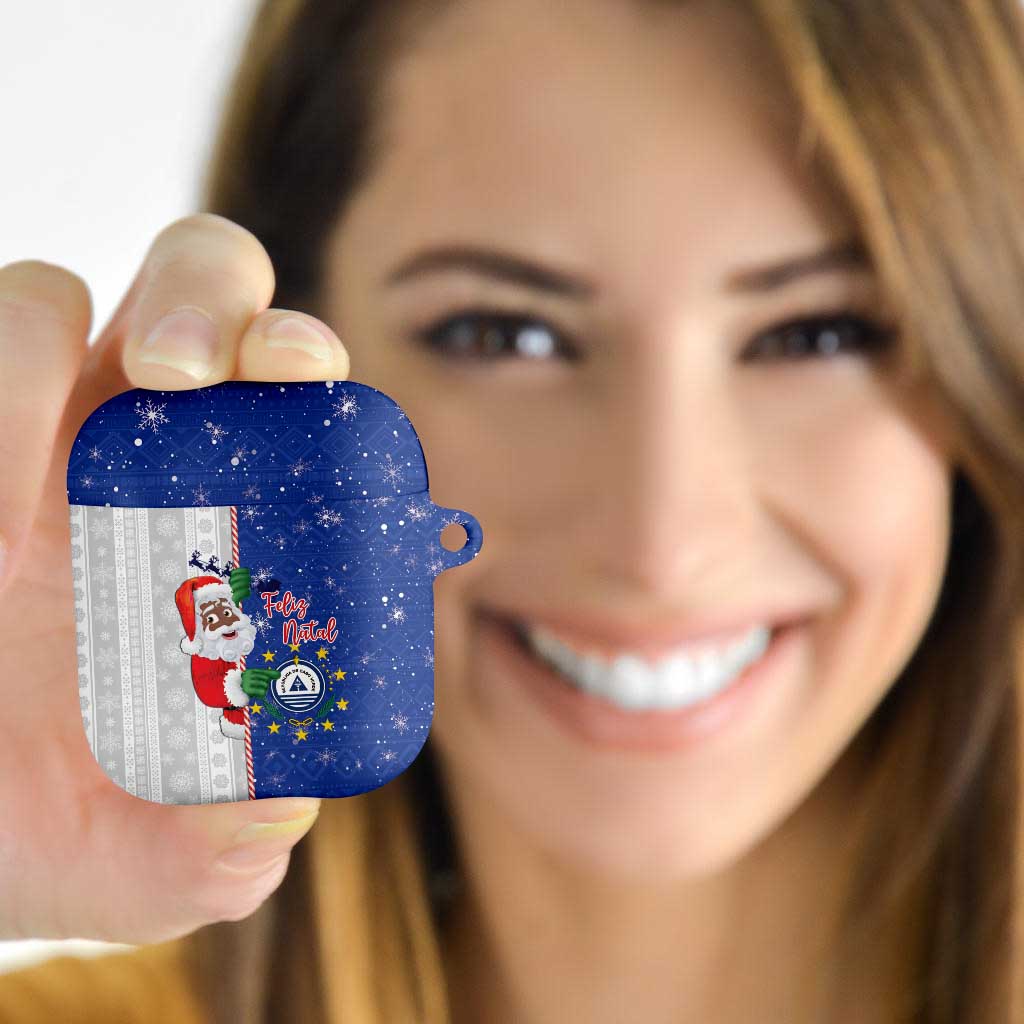 Cape Verde Christmas AirPods Case Black Santa Felix Natal - Wonder Print Shop