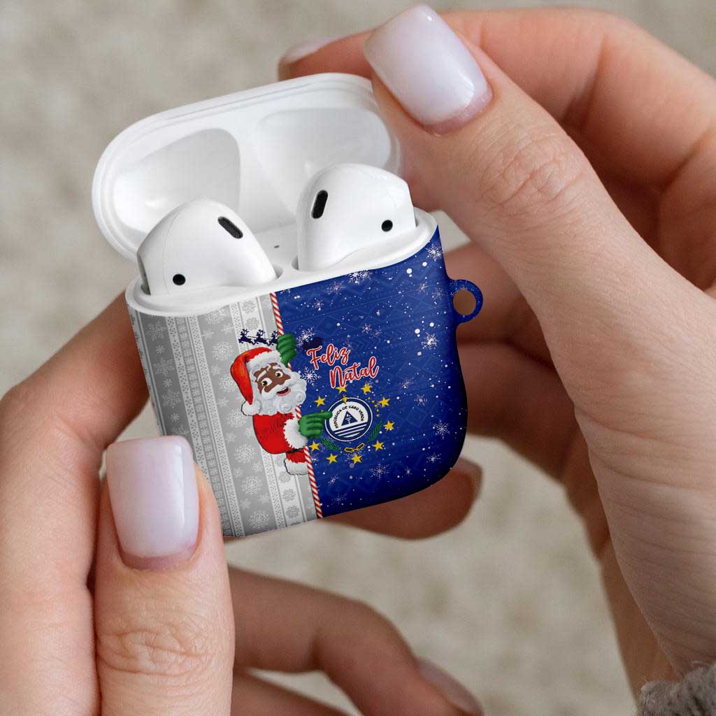 Cape Verde Christmas AirPods Case Black Santa Felix Natal - Wonder Print Shop