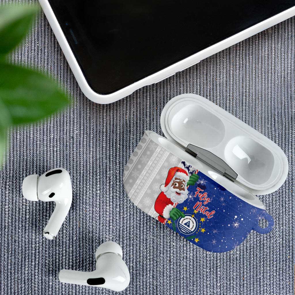 Cape Verde Christmas AirPods Case Black Santa Felix Natal - Wonder Print Shop