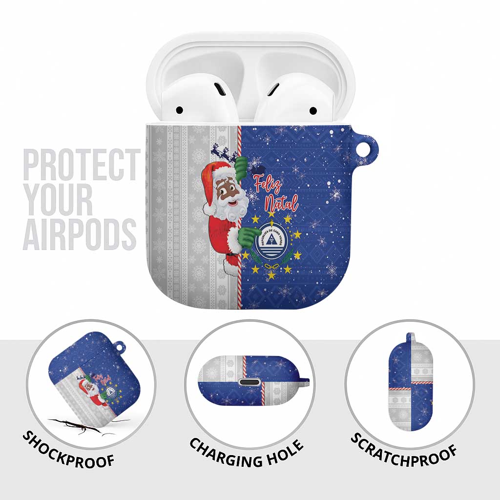 Cape Verde Christmas AirPods Case Black Santa Felix Natal - Wonder Print Shop