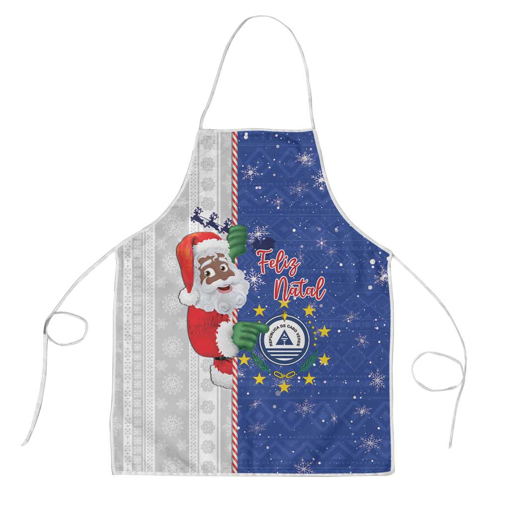 Cape Verde Christmas Apron Black Santa Felix Natal - Wonder Print Shop