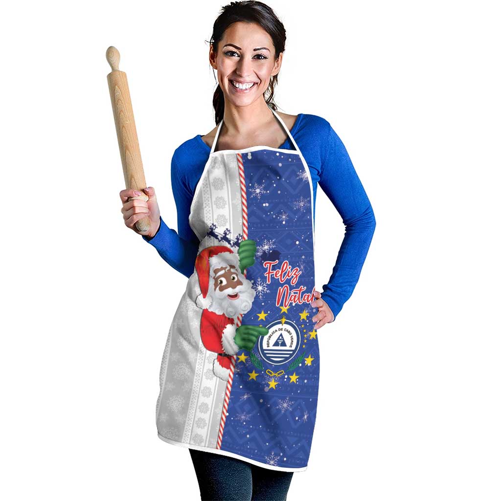 Cape Verde Christmas Apron Black Santa Felix Natal - Wonder Print Shop