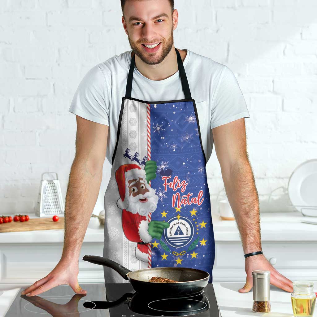 Cape Verde Christmas Apron Black Santa Felix Natal - Wonder Print Shop