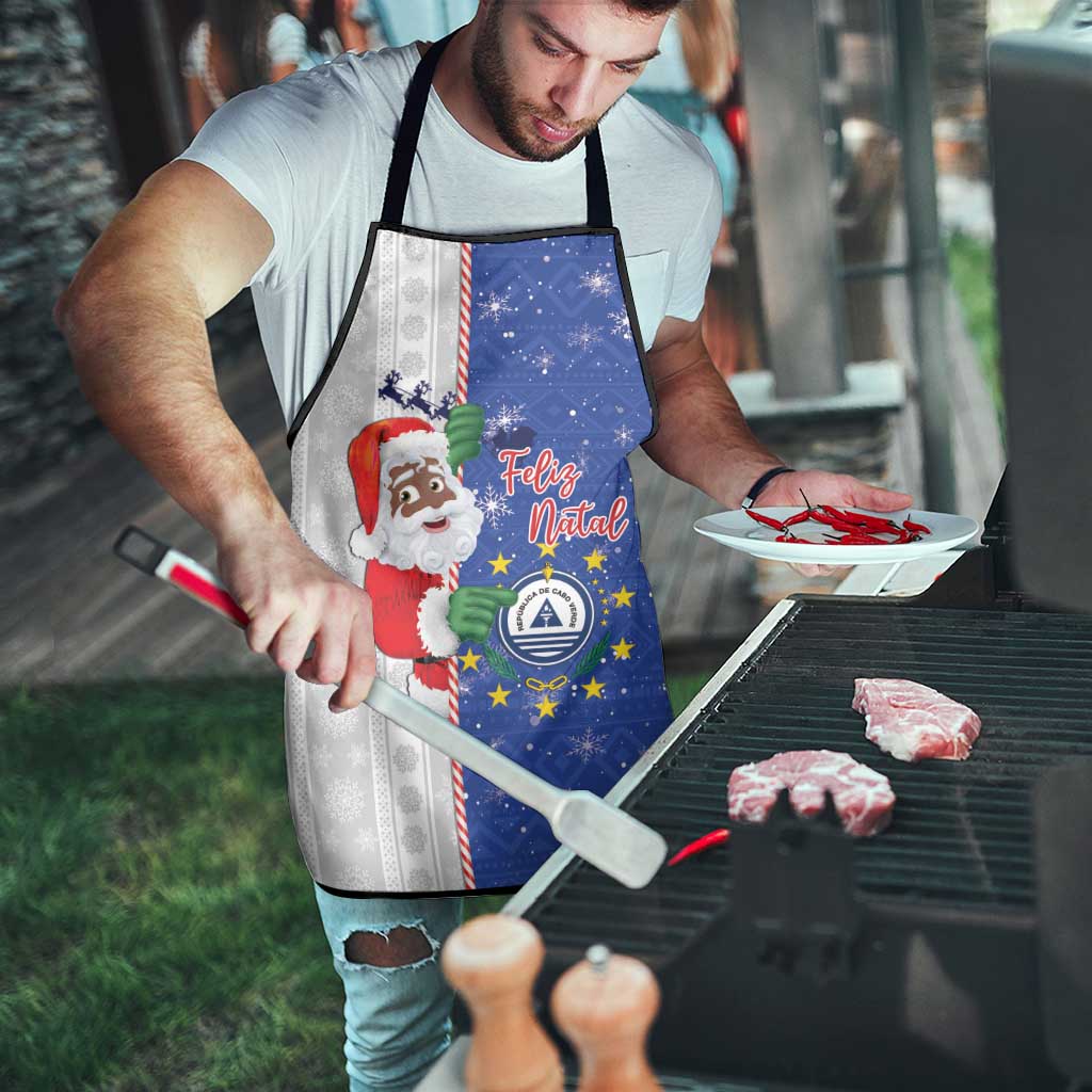 Cape Verde Christmas Apron Black Santa Felix Natal - Wonder Print Shop