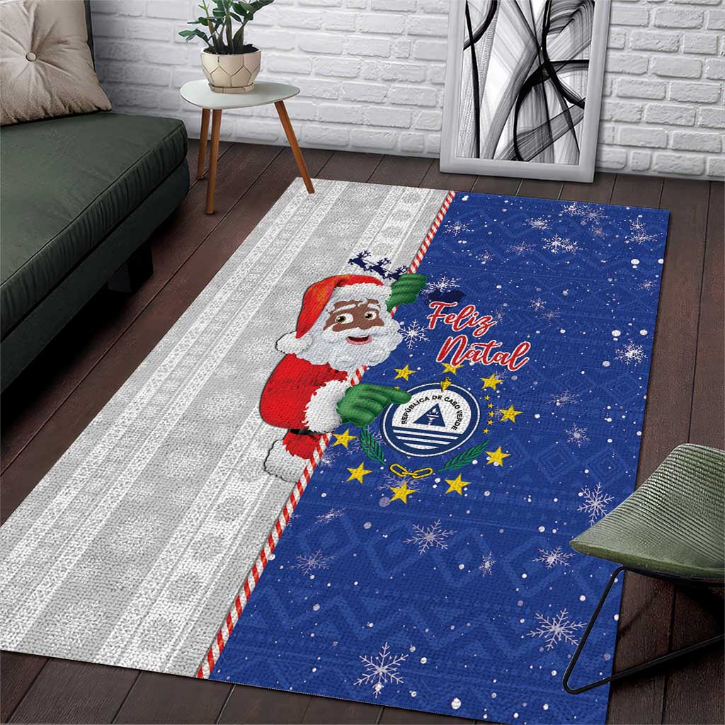 Cape Verde Christmas Area Rug Black Santa Felix Natal - Wonder Print Shop