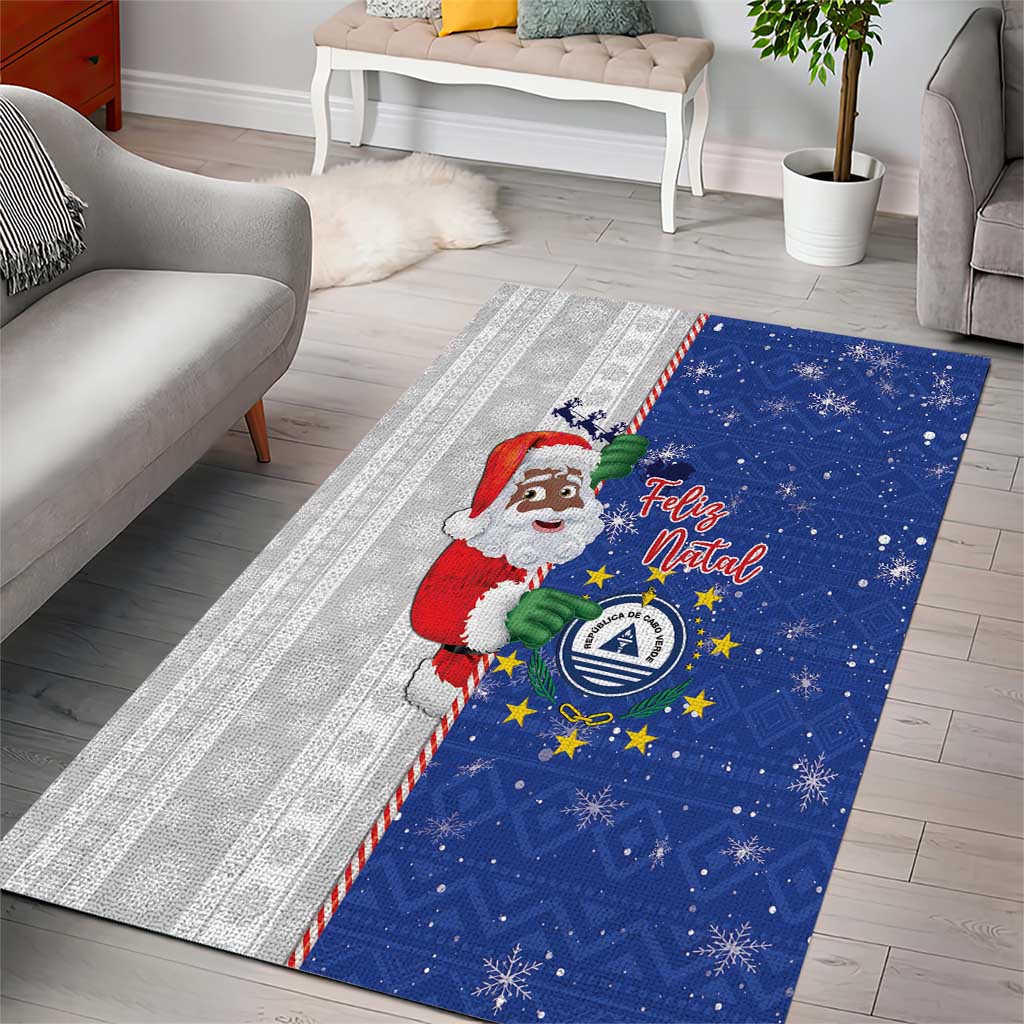 Cape Verde Christmas Area Rug Black Santa Felix Natal - Wonder Print Shop