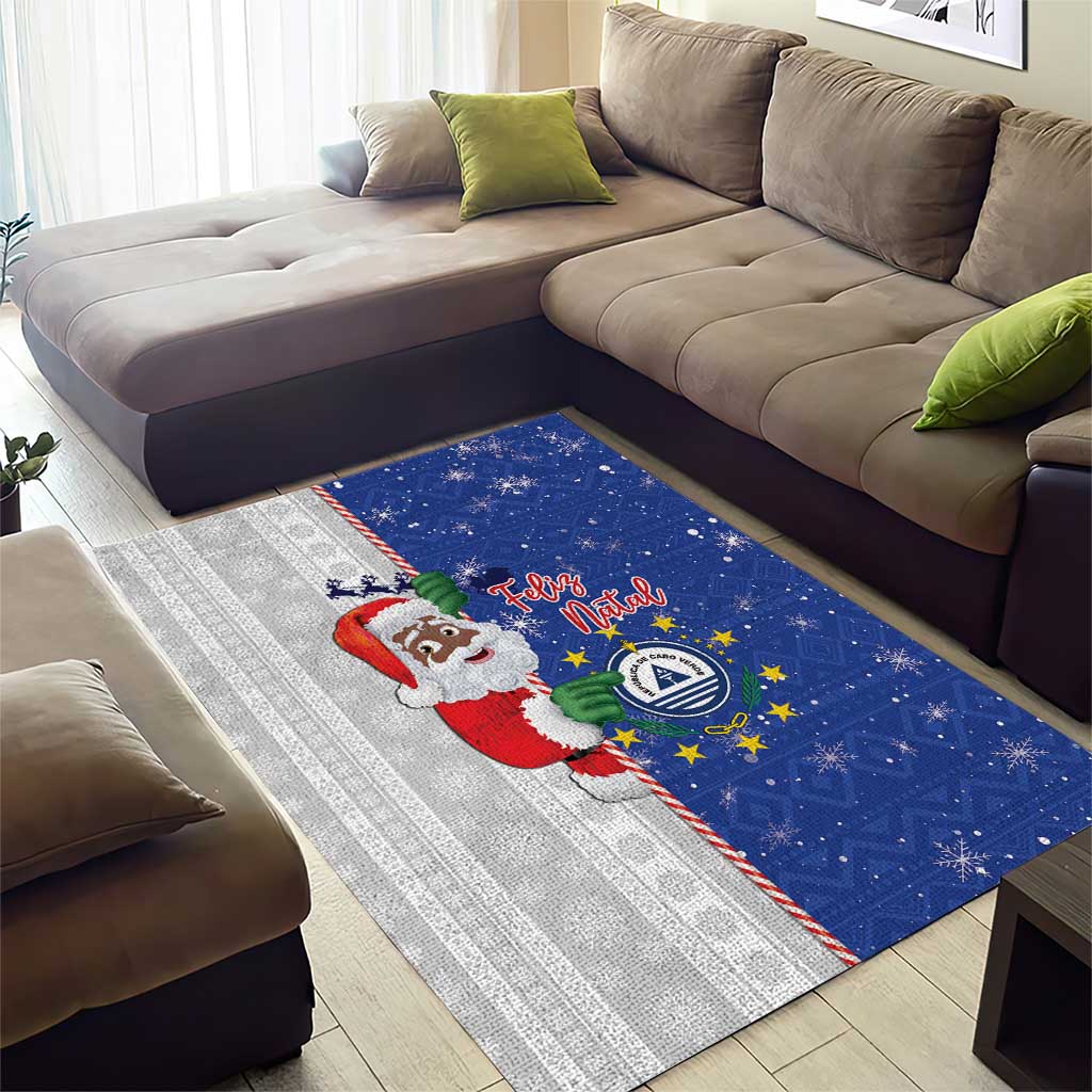 Cape Verde Christmas Area Rug Black Santa Felix Natal - Wonder Print Shop