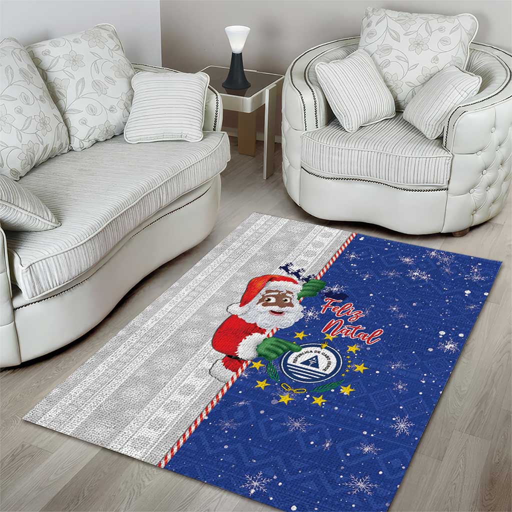 Cape Verde Christmas Area Rug Black Santa Felix Natal - Wonder Print Shop