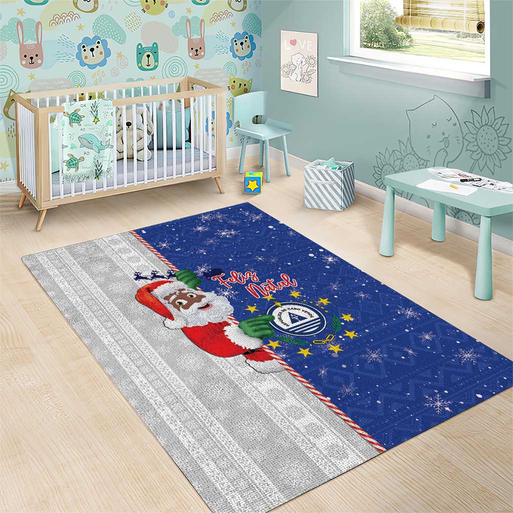 Cape Verde Christmas Area Rug Black Santa Felix Natal - Wonder Print Shop