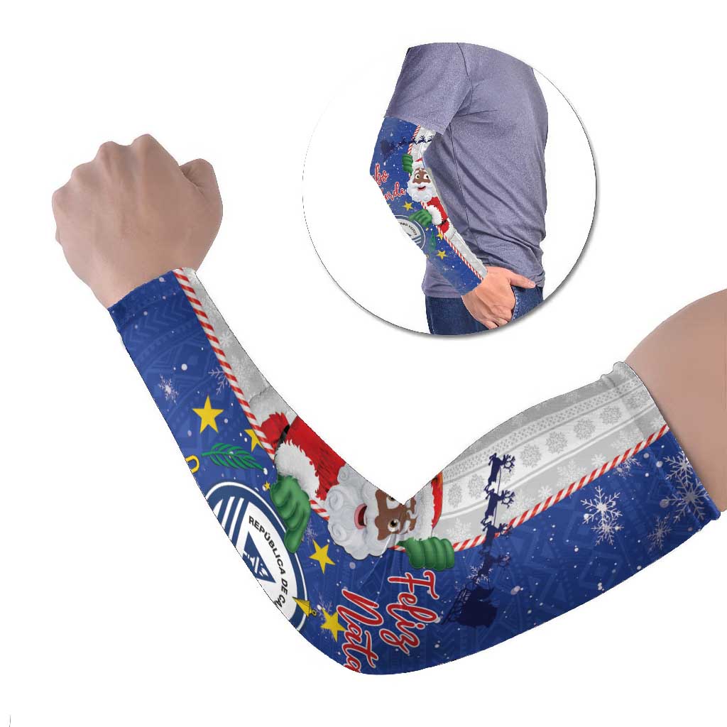 Cape Verde Christmas Arm Sleeves Black Santa Felix Natal - Wonder Print Shop
