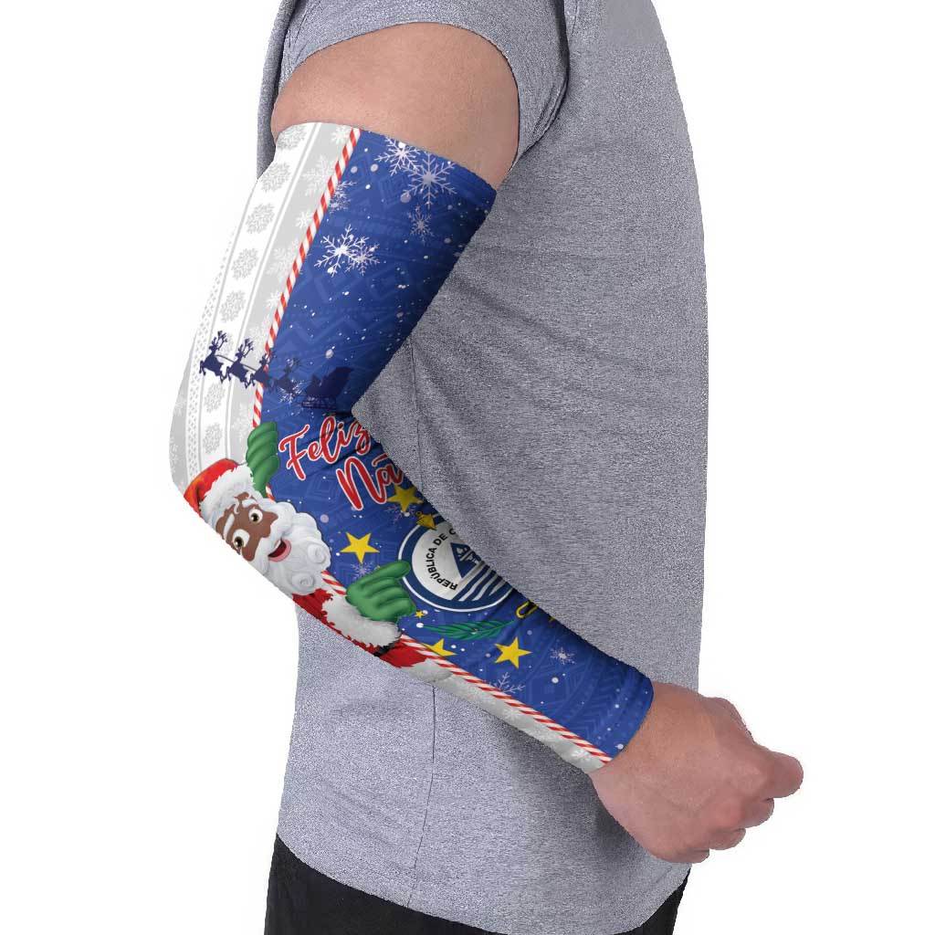 Cape Verde Christmas Arm Sleeves Black Santa Felix Natal - Wonder Print Shop