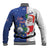 Cape Verde Christmas Baseball Jacket Black Santa Felix Natal - Wonder Print Shop