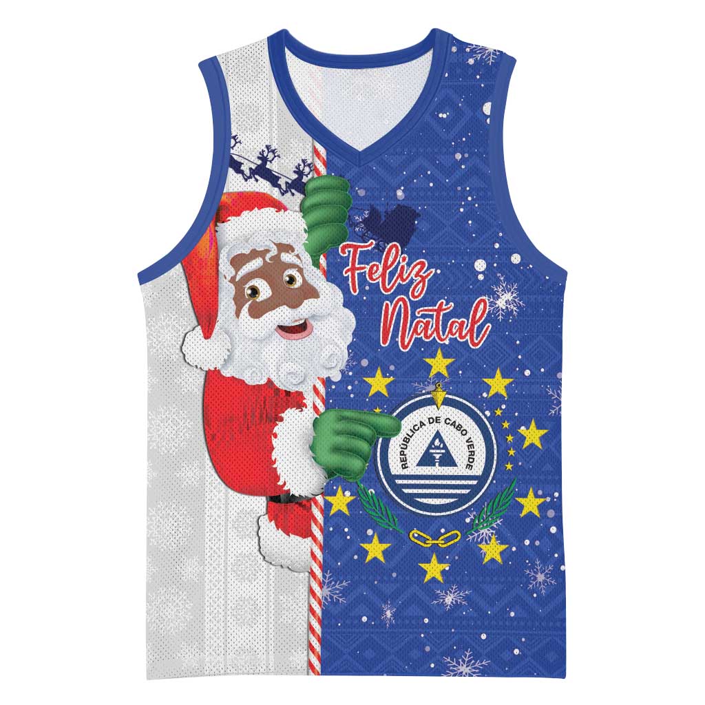 Cape Verde Christmas Basketball Jersey Black Santa Felix Natal - Wonder Print Shop