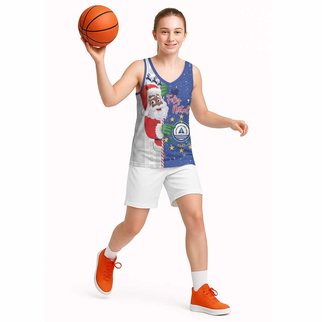 Cape Verde Christmas Basketball Jersey Black Santa Felix Natal - Wonder Print Shop