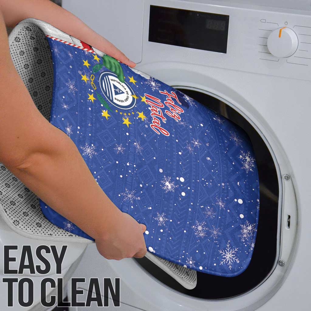 Cape Verde Christmas Bathroom Set Black Santa Felix Natal - Wonder Print Shop