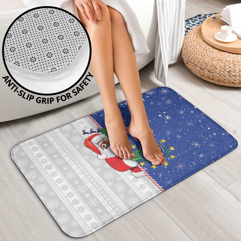 Cape Verde Christmas Bathroom Set Black Santa Felix Natal - Wonder Print Shop