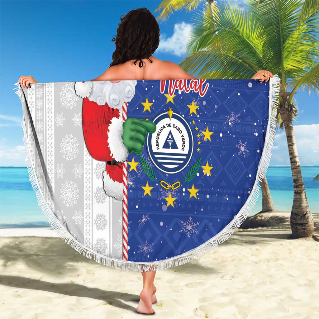 Cape Verde Christmas Beach Blanket Black Santa Felix Natal - Wonder Print Shop