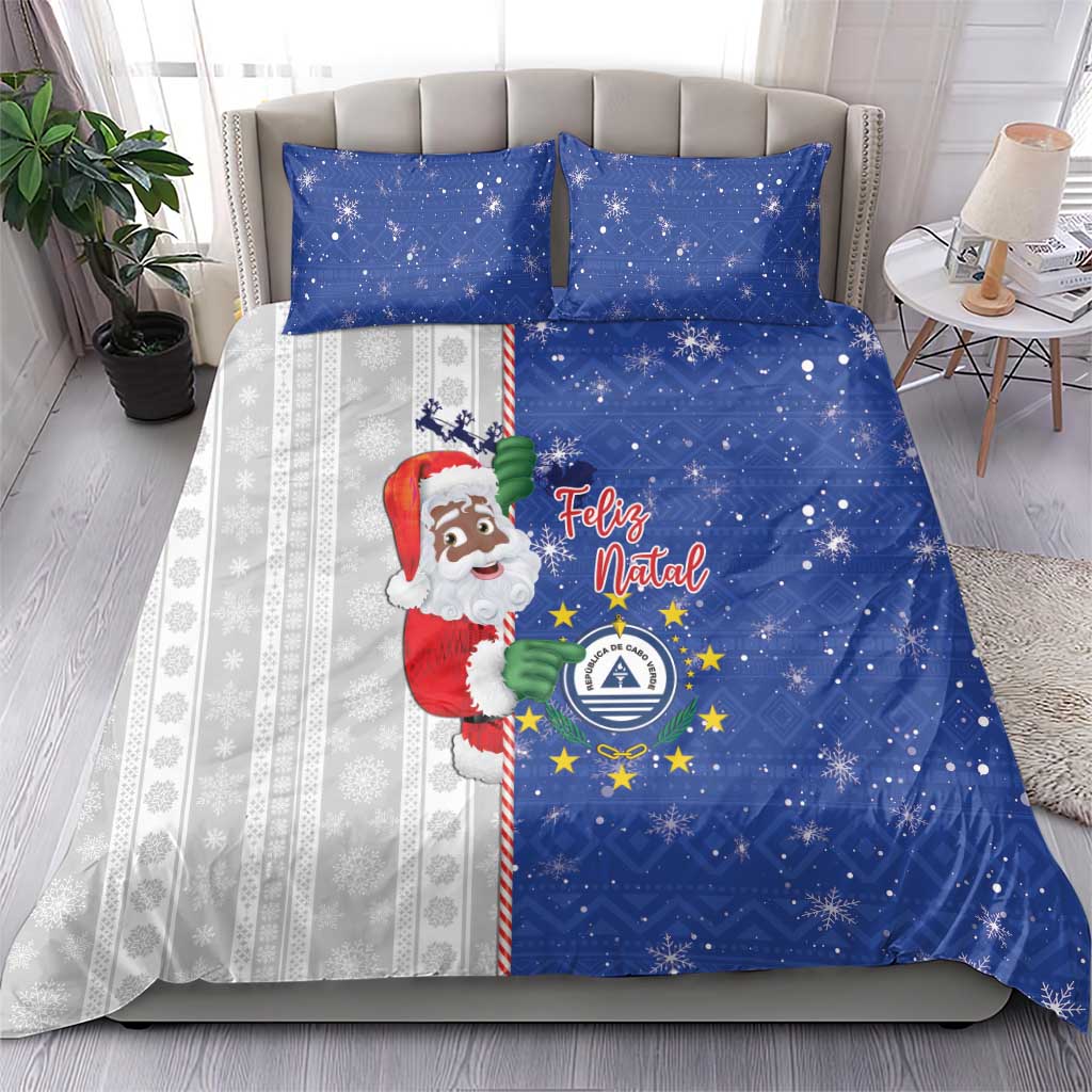Cape Verde Christmas Bedding Set Black Santa Felix Natal - Wonder Print Shop