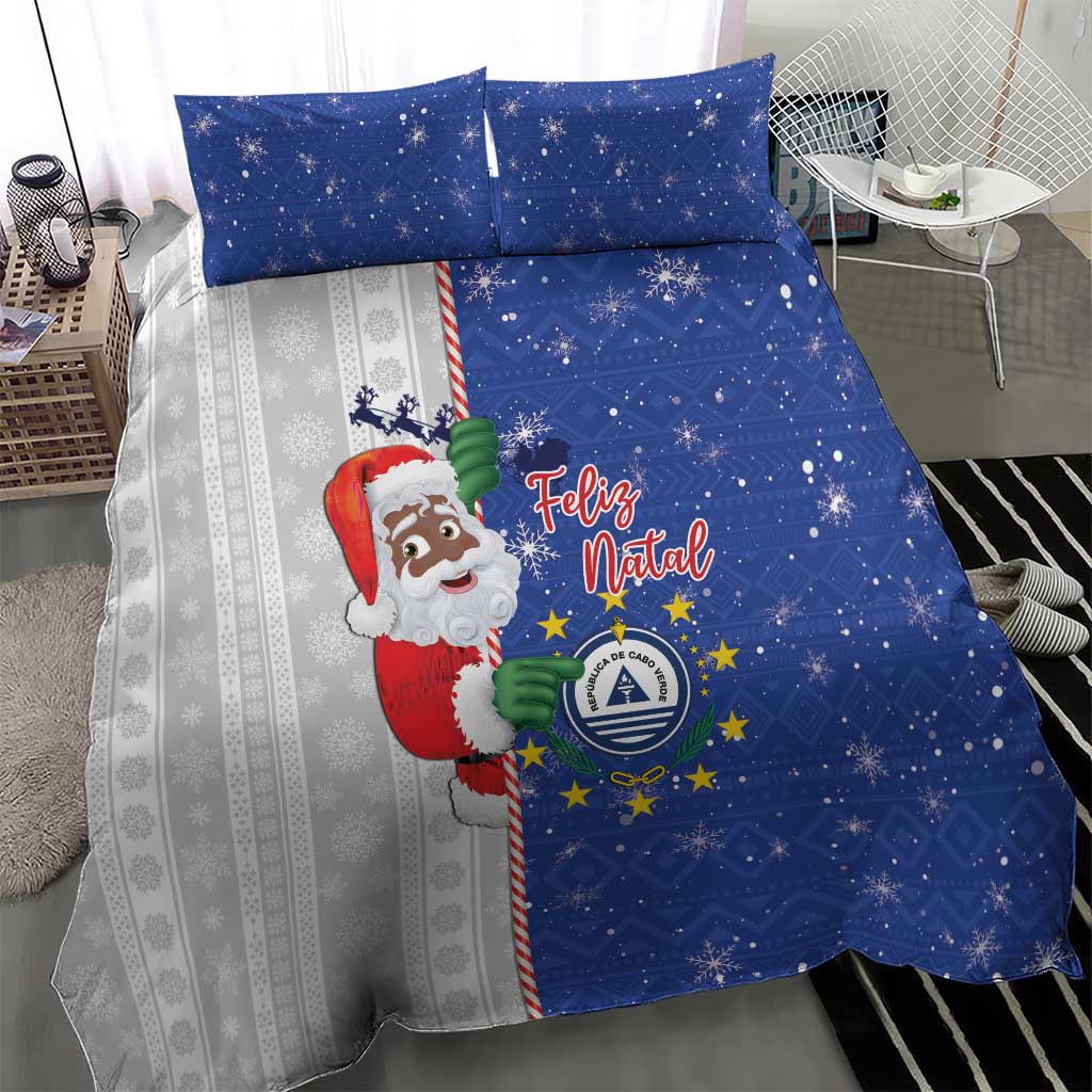 Cape Verde Christmas Bedding Set Black Santa Felix Natal - Wonder Print Shop