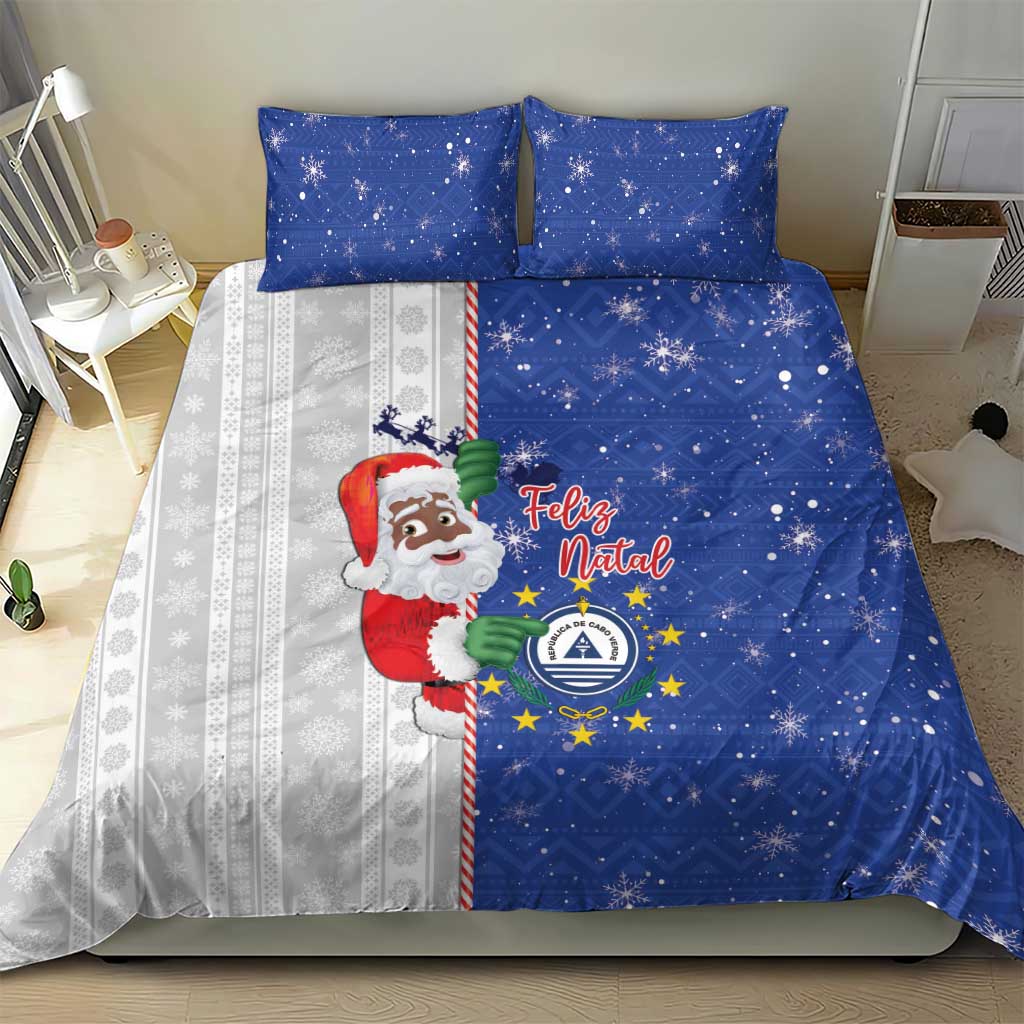 Cape Verde Christmas Bedding Set Black Santa Felix Natal - Wonder Print Shop