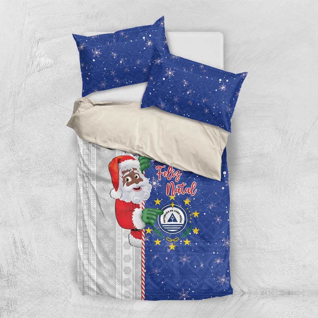 Cape Verde Christmas Bedding Set Black Santa Felix Natal - Wonder Print Shop