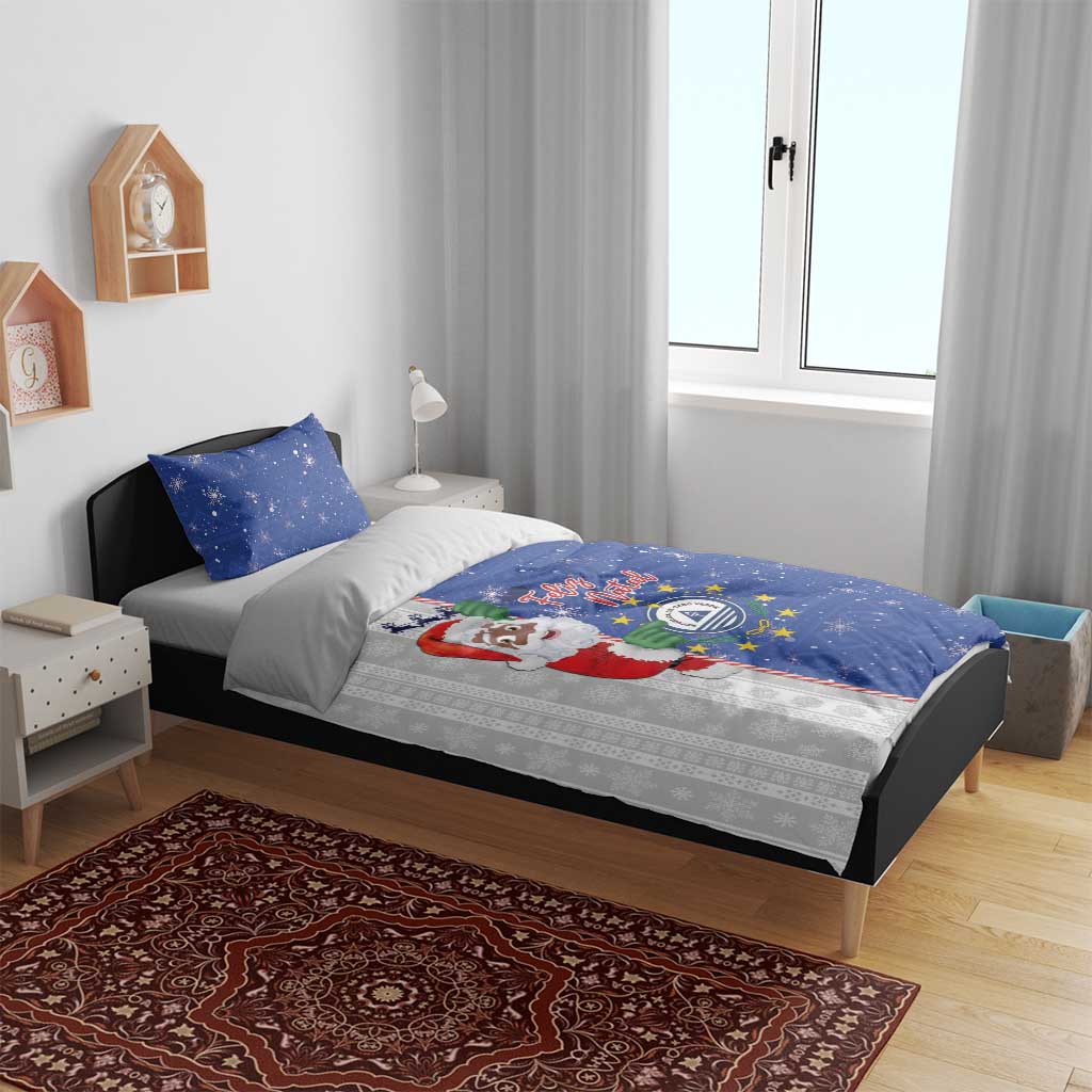 Cape Verde Christmas Bedding Set Black Santa Felix Natal - Wonder Print Shop