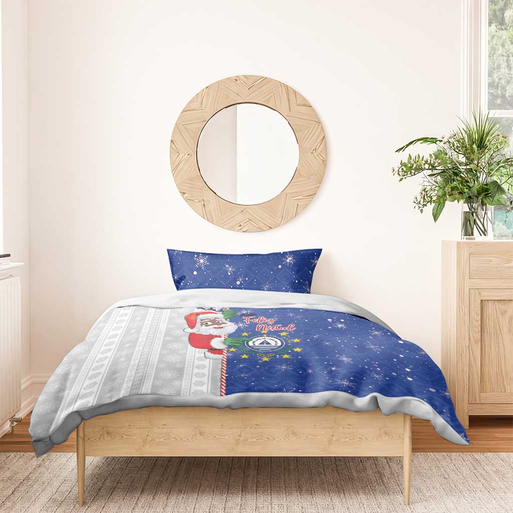 Cape Verde Christmas Bedding Set Black Santa Felix Natal - Wonder Print Shop