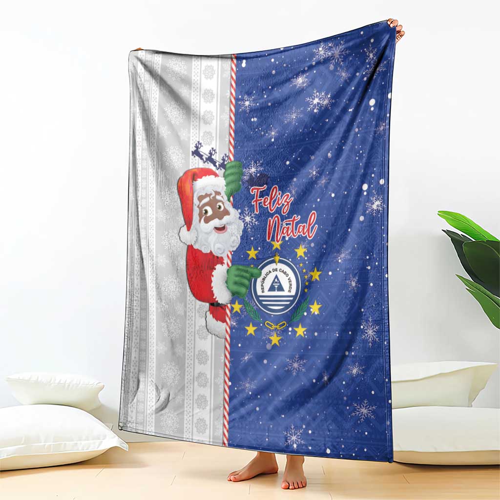 Cape Verde Christmas Blanket Black Santa Felix Natal - Wonder Print Shop