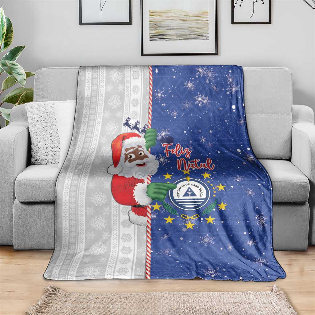 Cape Verde Christmas Blanket Black Santa Felix Natal - Wonder Print Shop