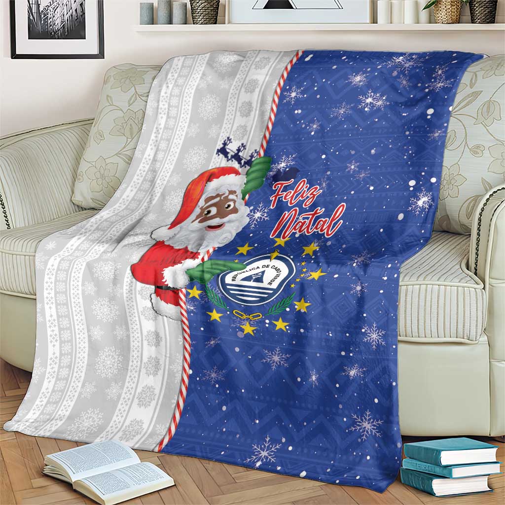 Cape Verde Christmas Blanket Black Santa Felix Natal - Wonder Print Shop