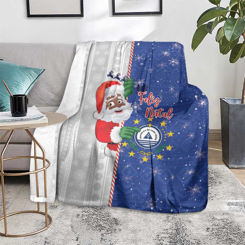 Cape Verde Christmas Blanket Black Santa Felix Natal - Wonder Print Shop