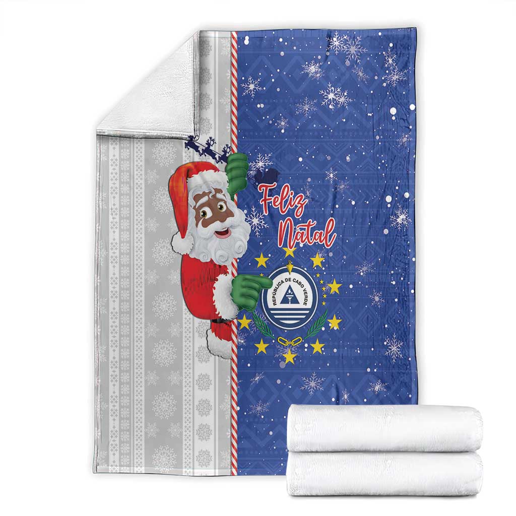 Cape Verde Christmas Blanket Black Santa Felix Natal - Wonder Print Shop