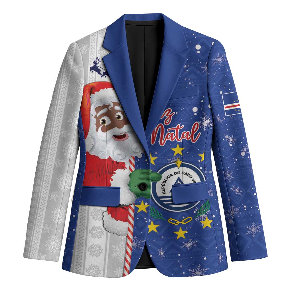 Cape Verde Christmas Blazer Black Santa Felix Natal - Wonder Print Shop