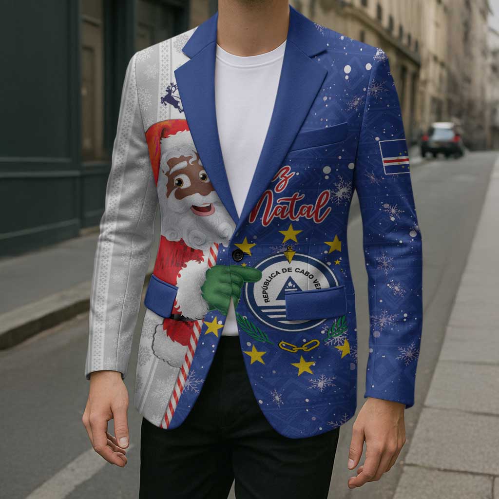 Cape Verde Christmas Blazer Black Santa Felix Natal - Wonder Print Shop
