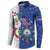 Cape Verde Christmas Button Sweatshirt Black Santa Felix Natal - Wonder Print Shop