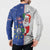 Cape Verde Christmas Button Sweatshirt Black Santa Felix Natal - Wonder Print Shop