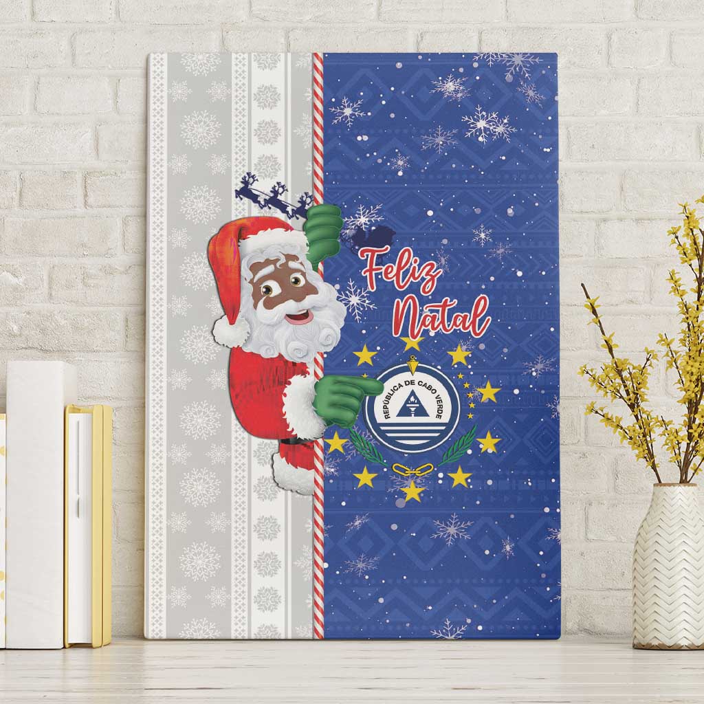 Cape Verde Christmas Canvas Wall Art Black Santa Felix Natal - Wonder Print Shop