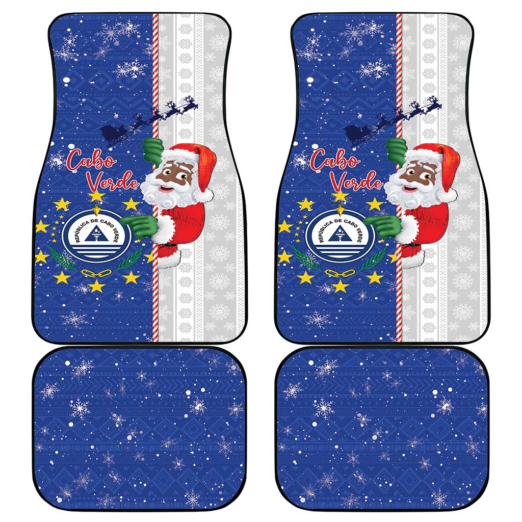 Cape Verde Christmas Car Mats Black Santa Felix Natal - Wonder Print Shop