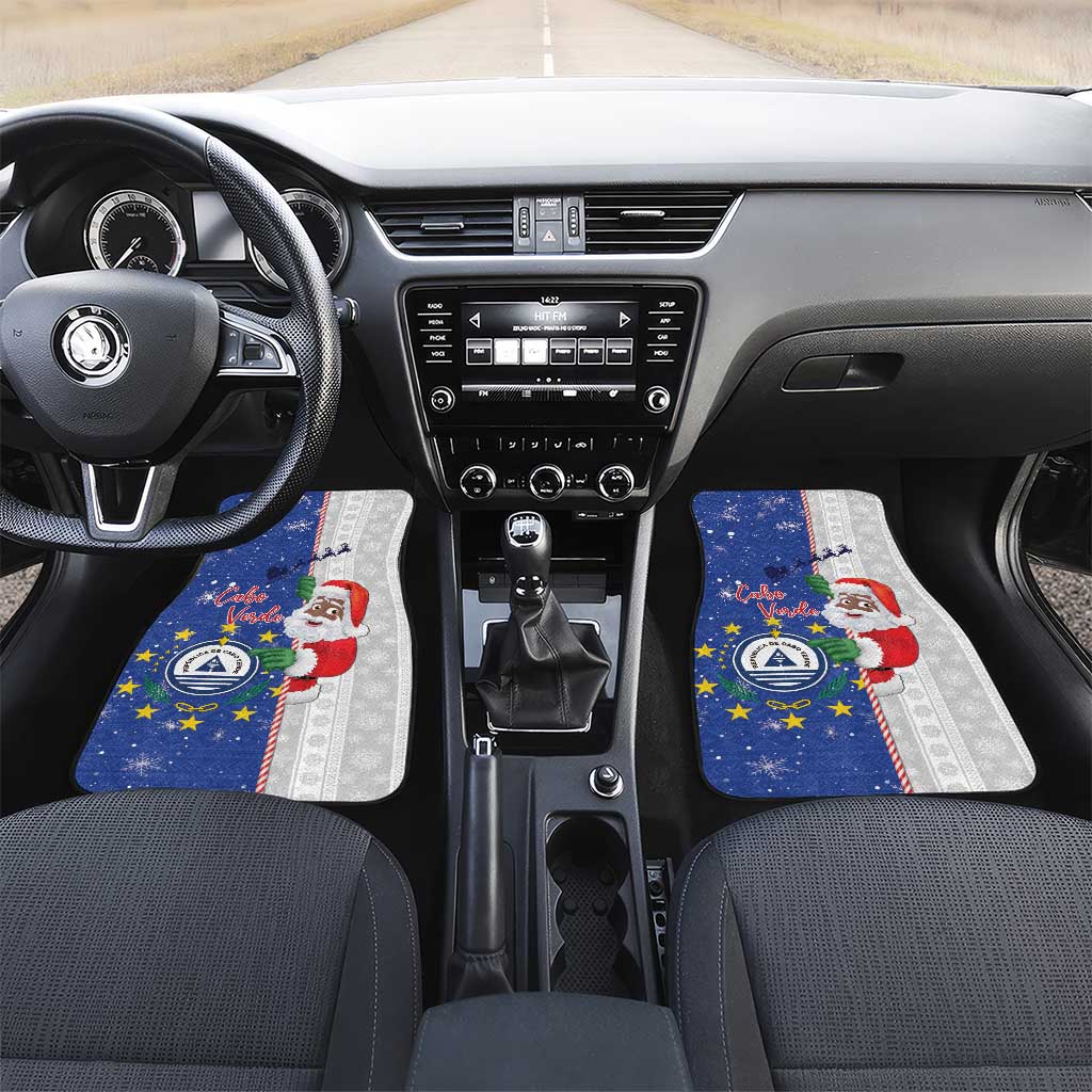 Cape Verde Christmas Car Mats Black Santa Felix Natal - Wonder Print Shop