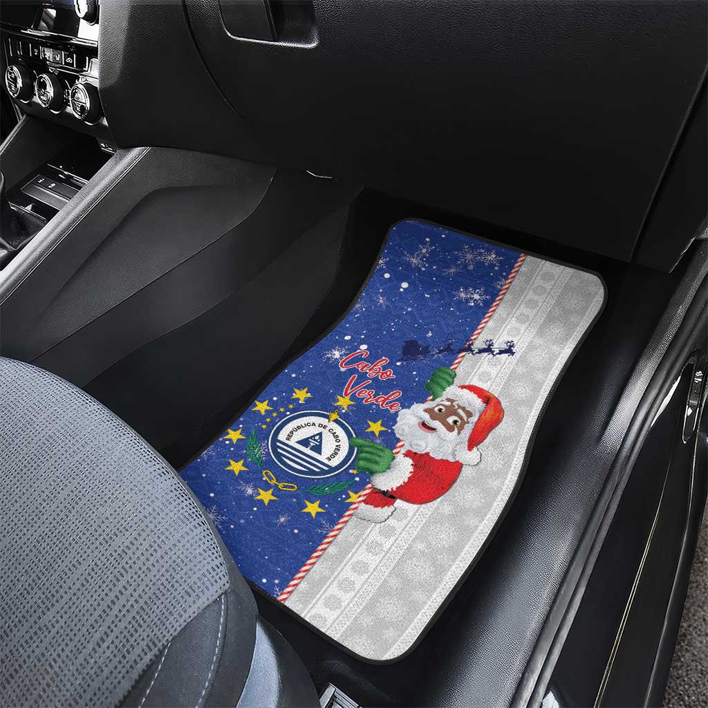 Cape Verde Christmas Car Mats Black Santa Felix Natal - Wonder Print Shop