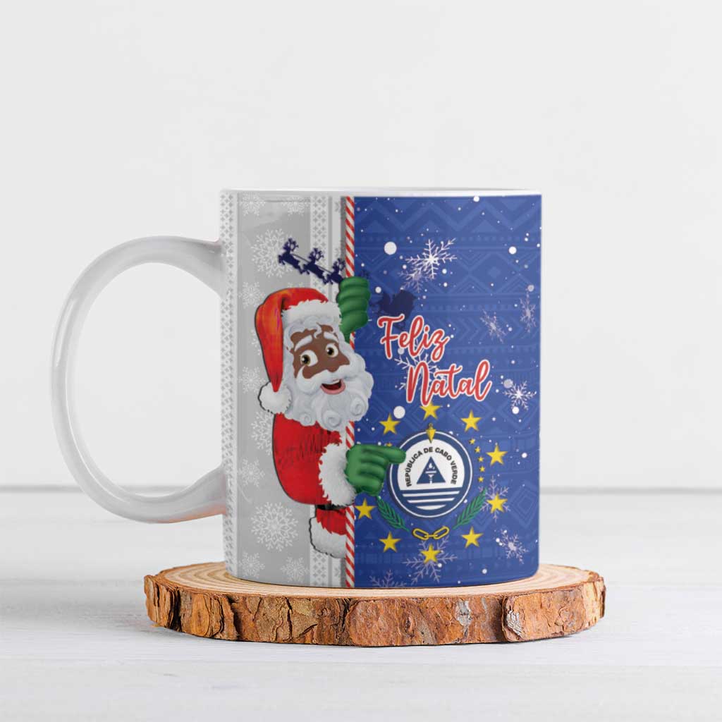 Cape Verde Christmas Ceramic Mug Black Santa Felix Natal - Wonder Print Shop