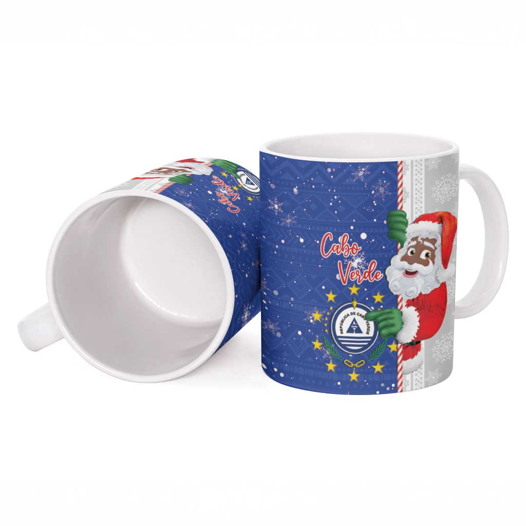 Cape Verde Christmas Ceramic Mug Black Santa Felix Natal - Wonder Print Shop