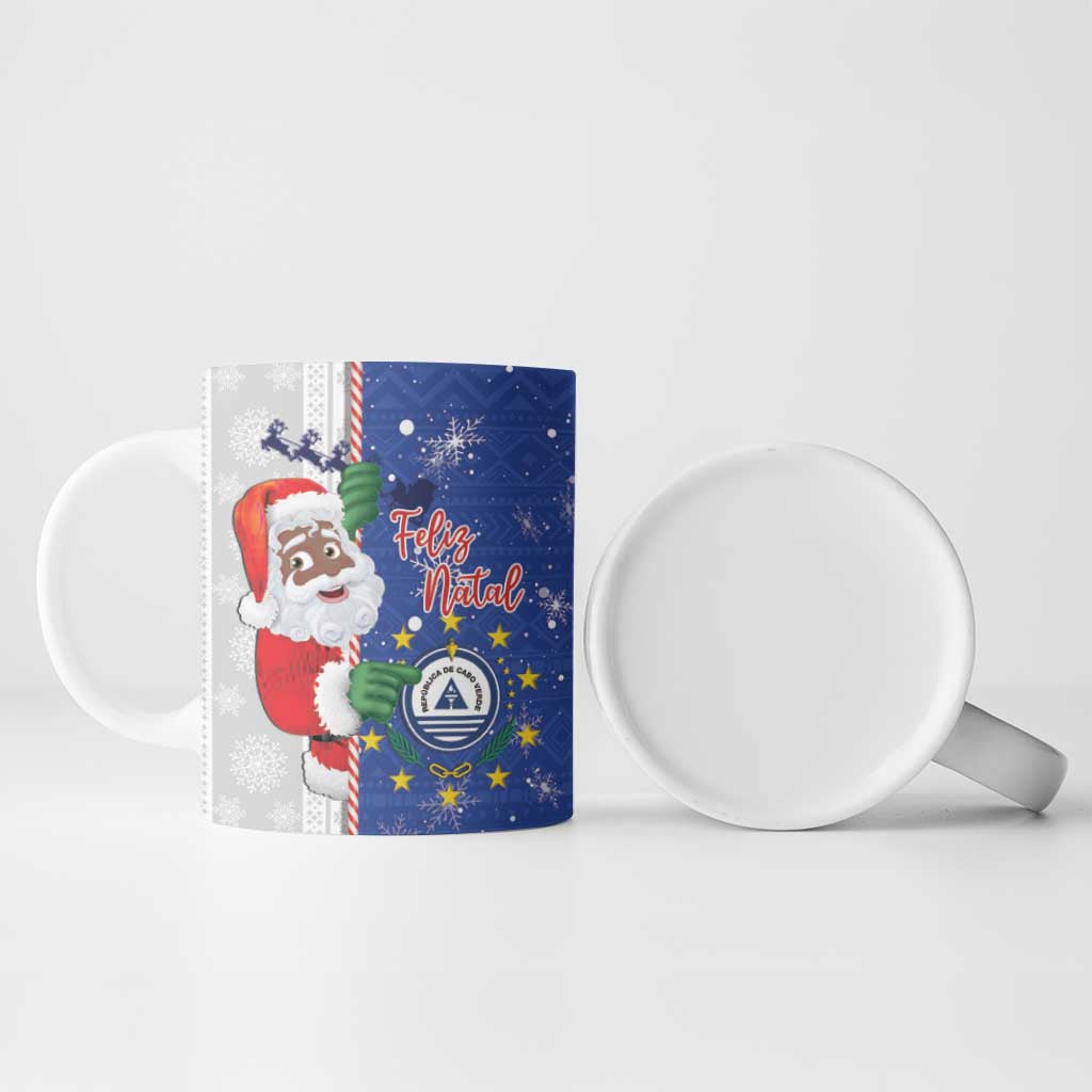 Cape Verde Christmas Ceramic Mug Black Santa Felix Natal - Wonder Print Shop