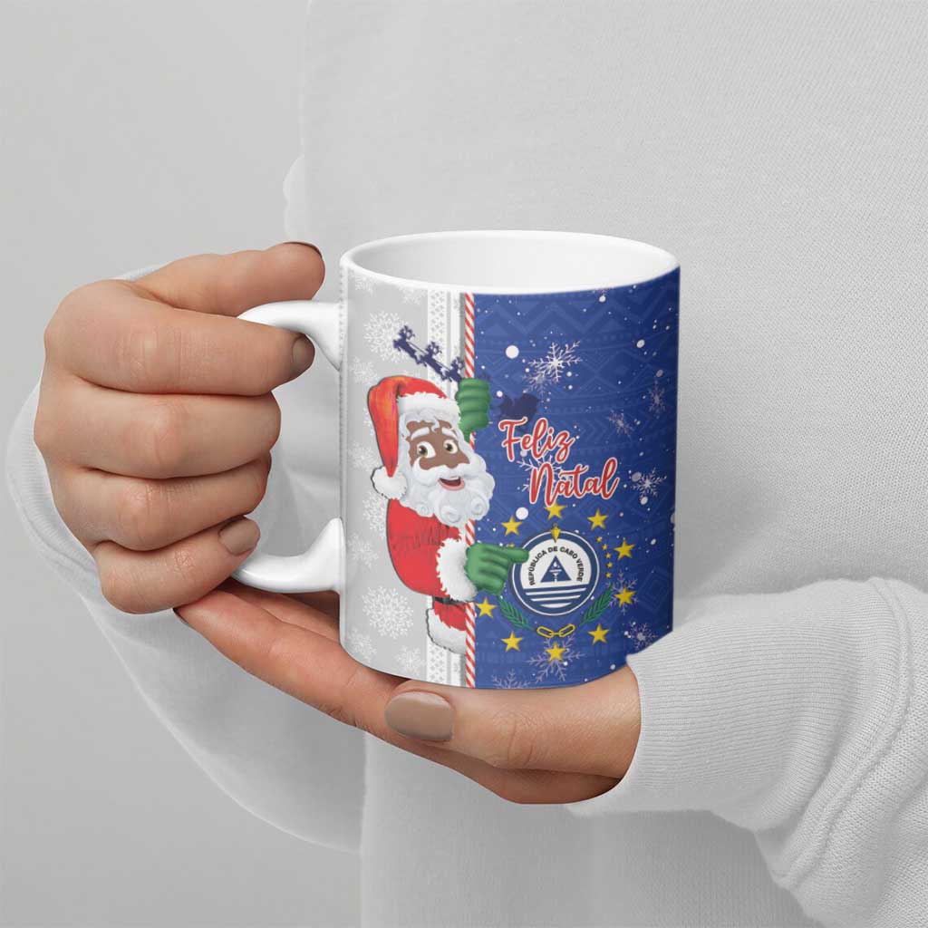 Cape Verde Christmas Ceramic Mug Black Santa Felix Natal - Wonder Print Shop