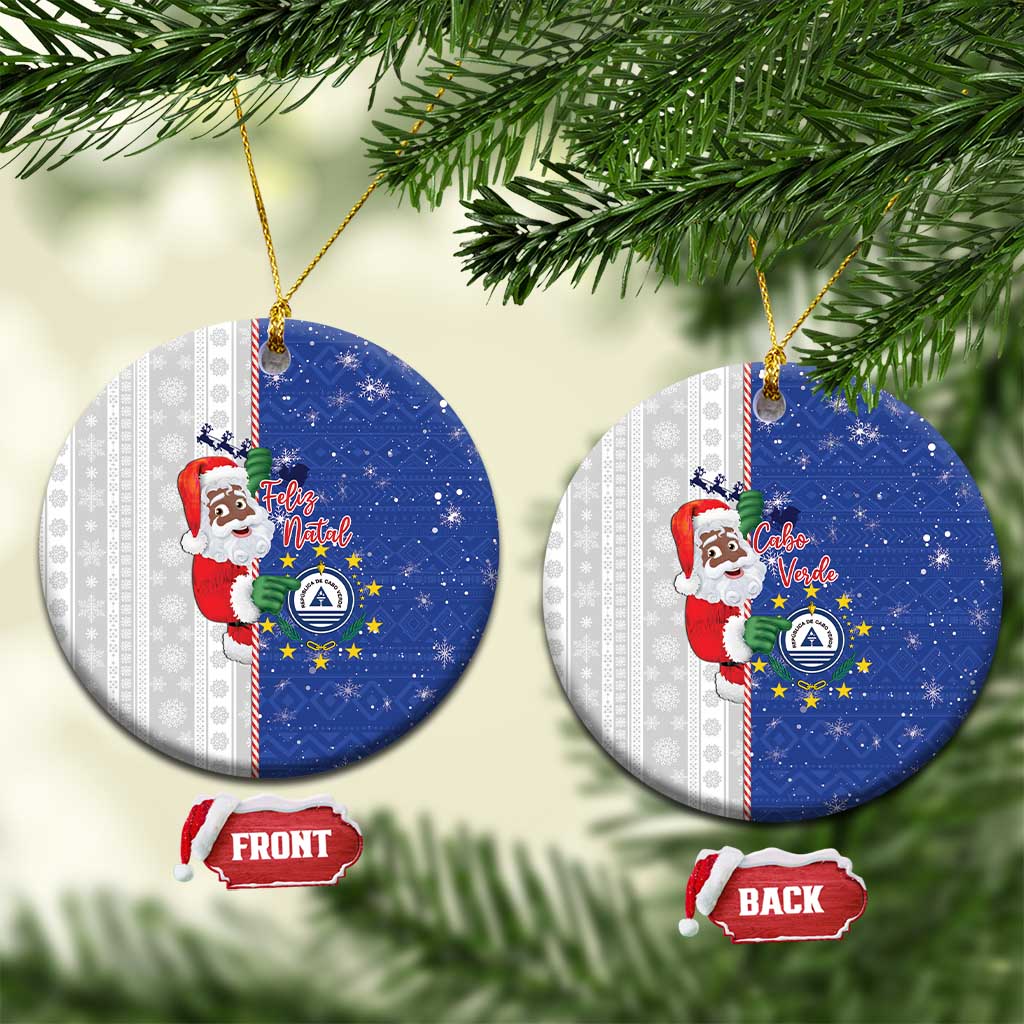 Cape Verde Christmas Ceramic Ornament Black Santa Felix Natal - Wonder Print Shop
